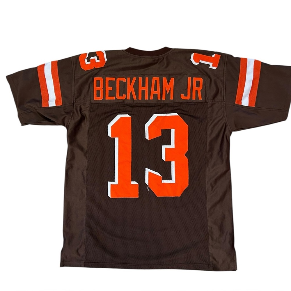 Brown Orange Football Jersey Odell Beckham Jr 13 Like NFL Cleveland Men’s XL